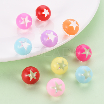 1-Hole Transparent Acrylic Buttons TACR-S154-51B-1