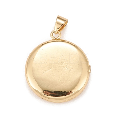 Brass Micro Pave Cubic Zirconia Locket Pendants KK-A161-43B-G-1