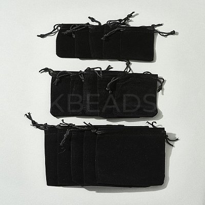 18Pcs 3 Styles Rectangle Velvet Drawstring Pouches TP-FS0001-04A-1