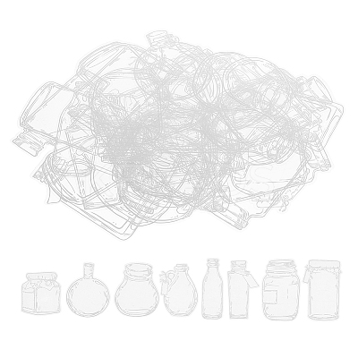 120Pcs 4 Styles PET Adhesive Waterproof Stickers Set STIC-GA0001-03-1
