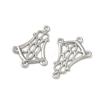 Tarnish Resistant 304 Stainless Steel Hollow Flower Chandelier Component Links STAS-R083-25-1