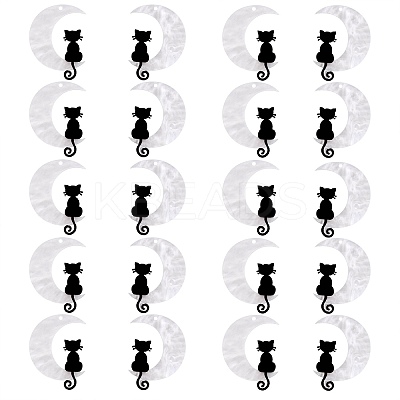 20Pcs Opaque Acrylic Pendants JX493A-1