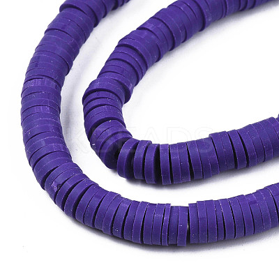 Handmade Polymer Clay Beads Strands CLAY-R089-6mm-011-1