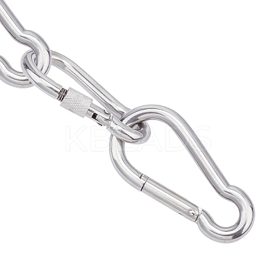 2Pcs 2 Style 304 Stainless Steel Rock Climbing Carabiners STAS-UN0020-68P-1