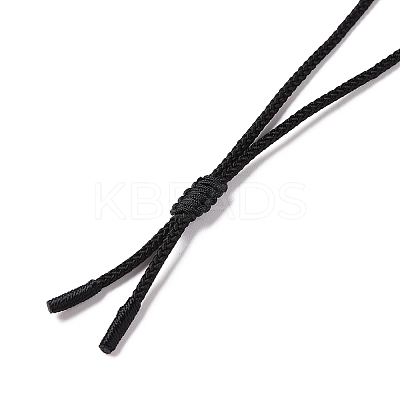 Gemstone Pendulum Shape Pendant Necklace with Nylon Cord for Women G-A210-07-1