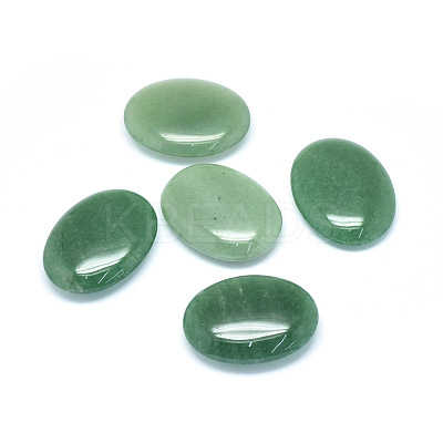 Natural Green Aventurine Oval Palm Stone G-P415-55A-1