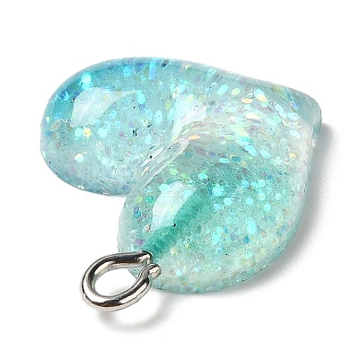 Gradient Color Transparent Resin Pendants LS-RESI-A023-01A-1