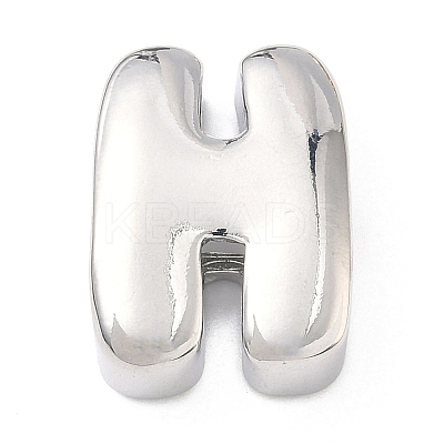 Brass Initial Beads KK-B167-27P-01H-1