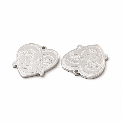 Non-Tarnish 304 Stainless Steel Pendants STAS-F290-24P-1