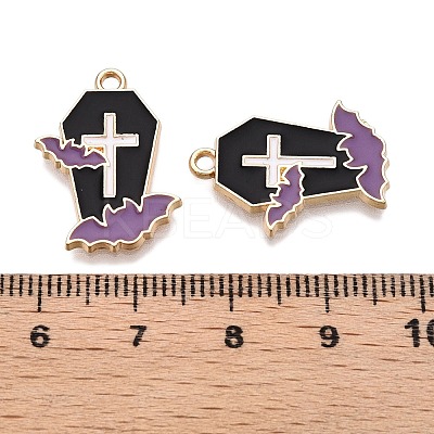 Halloween Theme Rack Plating Alloy Enamel Pendants ENAM-N056-357A-1