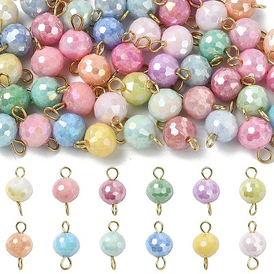 50Pcs Glass Pendants PALLOY-YW00103-1