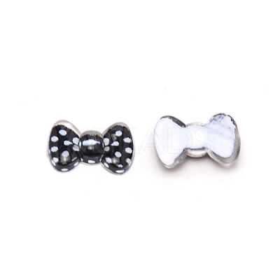 Bowknot Resin Cabochons MRMJ-WH0074-30D-1