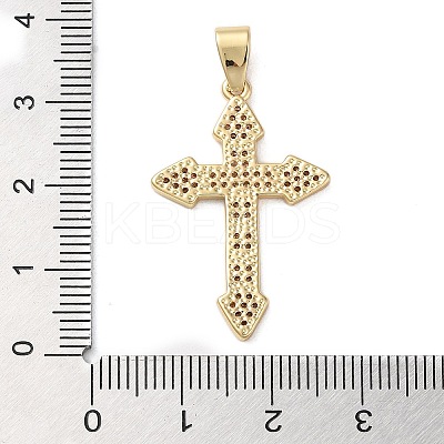 Brass Micro Micro Pave Clear Cubic Zirconia Pendants KK-A212-01C-G-1