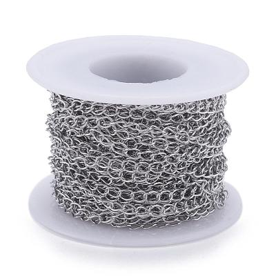 Tarnish Resistant 304 Stainless Steel Twisted Chains CHS-A003K-0.6mm-1