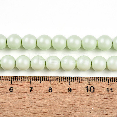 Baking Paint Pearlized Glass Pearl Bead Strands HY-N002-8mm-B02-1