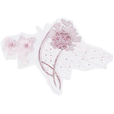Flower Lace Embroidery Sewing Fiber Appliques DIY-WH20011-90A-1