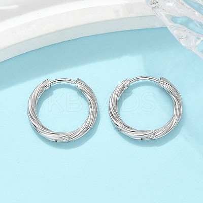 304 Stainless Steel Twist Hoop Earrings for Women LS-EJEW-A130-02C-P-1