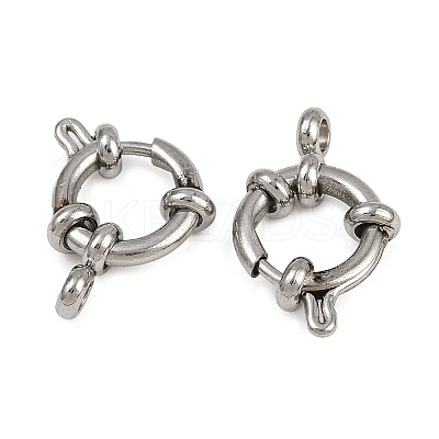 304 Stainless Steel Spring Ring Clasps STAS-B095-02P-01-1