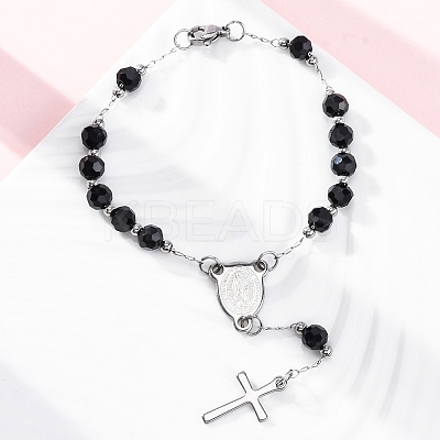 304 Stainless Steel Link Chain Bracelets BJEW-A032-07P-01-1