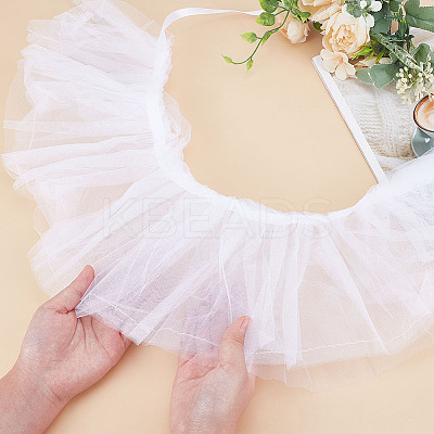 Detachable Fibre Lady's Embroidered Collars AJEW-WH0248-632A-1