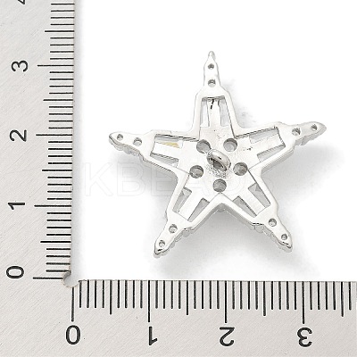Rack Plating Brass Micro Pave Cubic Zirconia Buttons KK-K293-17P-02-1