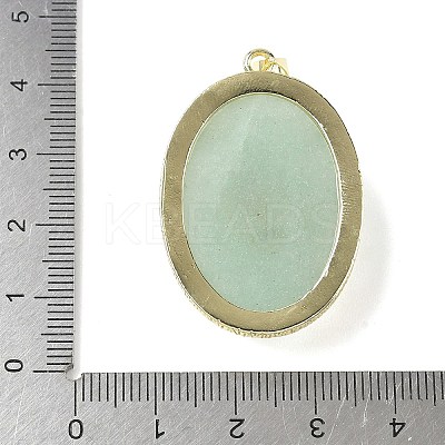 Natural Green Aventurine & Apatite Pendants G-P599-05G-02-1