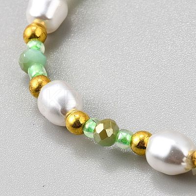 Plastic Pearl Beaded Stretch Bracelets for Women BJEW-WH0016-69B-1