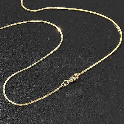 1.5mm Rack Plating Brass Snake Chain Necklaces for Women Men MAK-L044-13G-1