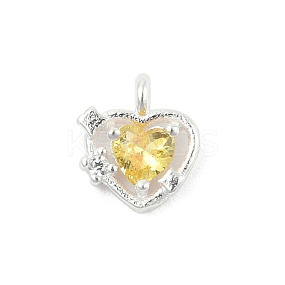 925 Sterling Silver Micro Pave Cubic Zirconia Pendants STER-Q002-02B-1
