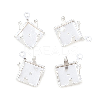 Rhombus Brass Sew on Prong Settings KK-C163-15B-S-1