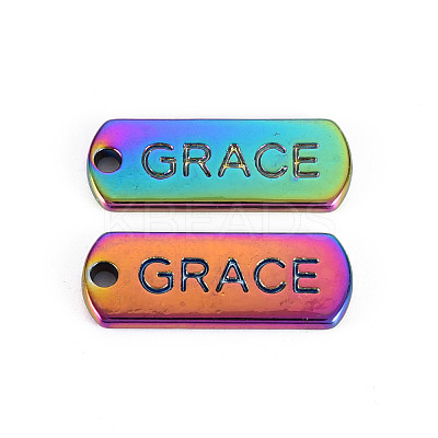 Rainbow Color Alloy Charms PALLOY-S180-250-NR-1