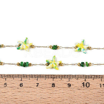 Handmade 316 Stainless Steel Starfish Link Chains CHS-N006-03E-G-1