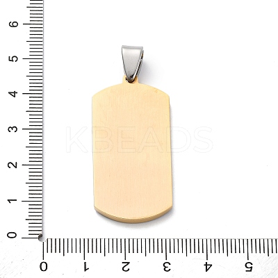 304 Stainless Steel Micro Pave Cubic Zirconia Pendants STAS-U043-23G-1