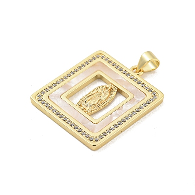Rack Plated Brass Pendant KK-P270-05B-G-1