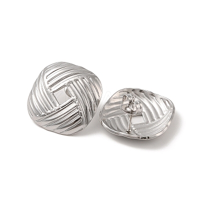 Non-Tarnish 304 Stainless Steel Stud Earrings for Women EJEW-L272-027P-02-1