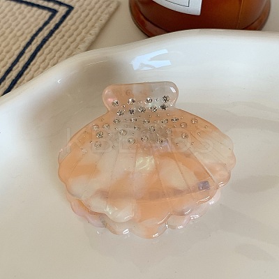 Shell Shape Cellulose Acetate(Resin) Claw Hair Clips PW-WG22326-05-1
