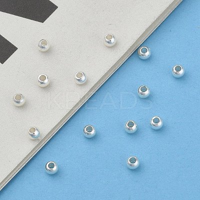 PVD Vacuum Plating Brass Round Spacer Beads X-KK-I601-3mm-S-RS-1
