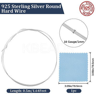 925 Sterling Silver Wires STER-BBC0006-69A-1