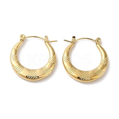 Rack Plating 304 Stainless Steel Hoop Earrings for Women EJEW-Z026-32G-1