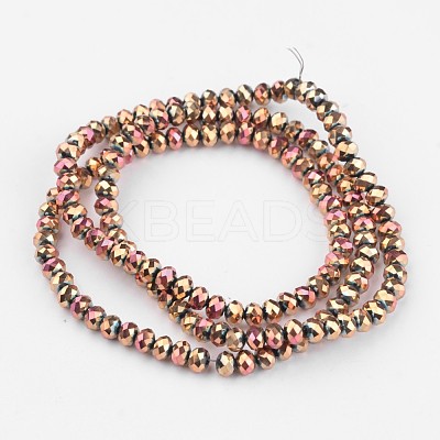 Electroplate Glass Beads Strands EGLA-P018-4mm-F02-1