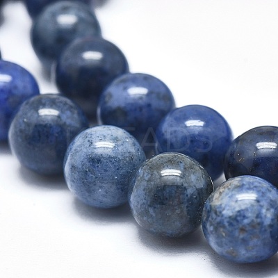 Natural Dumortierite Quartz Bead Strands G-I224-01-8mm-1