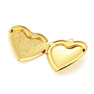 Rack Plating Brass Locket Pendants KK-M263-01G-1