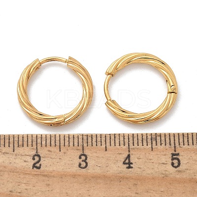 304 Stainless Steel Twist Hoop Earrings for Women LS-EJEW-A130-02B-G-1