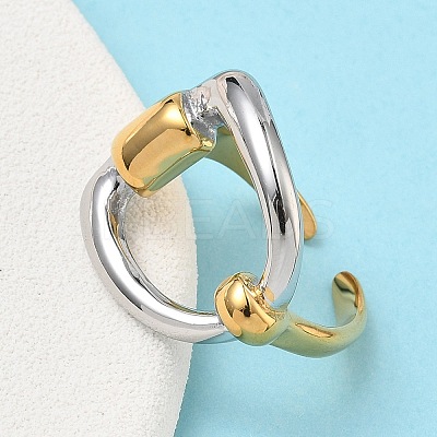 304 Stainless Steel Cuff Open Rings for Women RJEW-B158-02GP-03-1