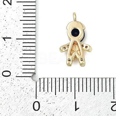 Rack Plating Brass Micro Pave Cubic Zirconia Pendants KK-H509-37G-01-1