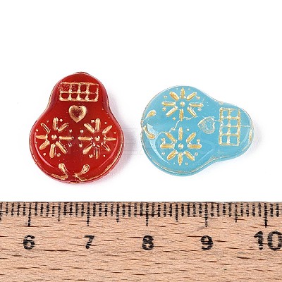 Skull Glass Beads GLAA-T025-60M-1
