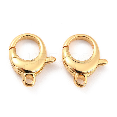 Brass Lobster Claw Clasps KK-D065-02G-1