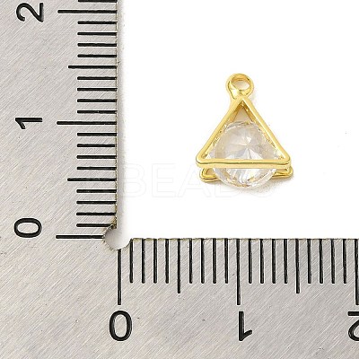 Real 18K Gold Plated Rack Plating Brass Micro Pave Cubic Zirconia Pendants Charms KK-S396-05D-1