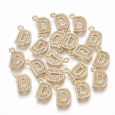 Brass Cubic Zirconia Charms KK-S348-330D-1