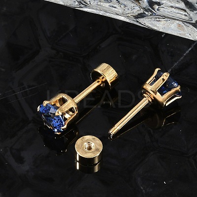 Flat Round Glass Ear Fake Plugs EJEW-H105-22G-C-1